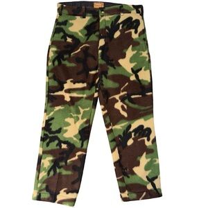 Vintage Cabela's whitetail clothing camo fleece pants. Polarfleece. Size L